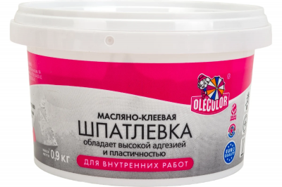 Шпатлевка масляно-клеевая для внутренних работ OLECOLOR* (0,9 кг (12 шт)) Шпатлевка масляно-клеевая для внутренних работ OLECOLOR* (0,9 кг (12 шт))