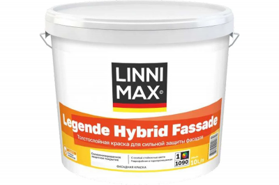 Краска силикон модифицированная для наружных работ LINNIMAX Legende Hybrid Fassade / Легенде Гибрид (База 1 (10 л))
