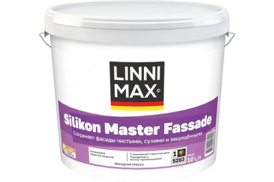 Краска силиконовая для наружных работ LINNIMAX Silikon Master Fassade/ЛИННИМАКС Силикон Мастер Фасад (10 л)
