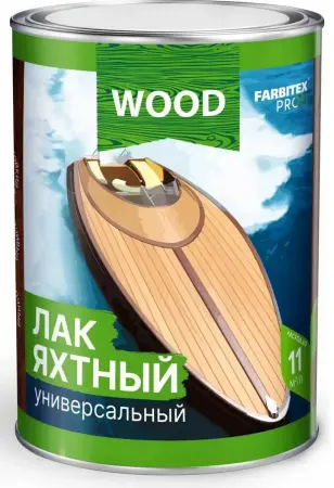 Лак уралкидный яхтный универсальный высокоглянцевый FARBITEX ПРОФИ WOOD (0,9 л (14 шт))  - превью
